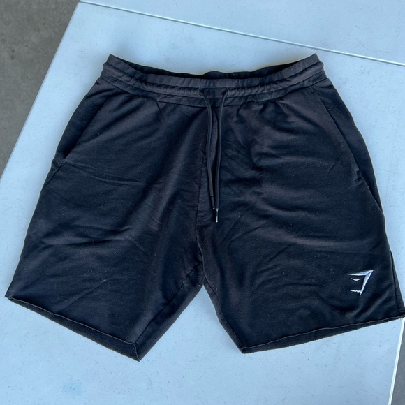Gymshark Black Athletic Shorts Lightweight Elastic Waist - Picture 1 of 6